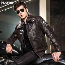 2016 Men's real leather jacket pigskin Genuine Leather jacket men leather coat air force flight jackets padding cotton warm 2024 - buy cheap