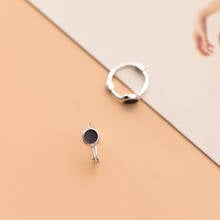 Colusiwei Authentic 925 Sterling Silver Black Enamel Round Classic Hoop Earring for Women Fashion Fine Jewelry Accessories 2024 - buy cheap