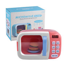 Children's Plastic Kitchen Toys Simulation Microwave Oven With Light Baby Funny Pretend Role Play Toy Set Kids Educational Gift 2024 - buy cheap