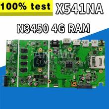 Placa-mãe X541NA Para Asus X541NA laptop placa-mãe X541NA placa-mãe X541N teste 100% OK N3450 4 núcleos CPU 4GB RAM 2024 - compre barato