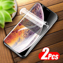 2 pçs/lote hidrogel filme para iphone 12 mini 11 xs pro max x protetor de tela em i telefone xr 8 7 6 6s mais película protetora não o flass 2024 - compre barato
