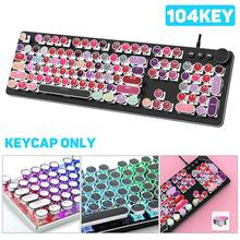 104Pcs/Set PBT Universal Round Key Cap Keycaps for Cherry MX Mechanical Keyboard 2024 - buy cheap