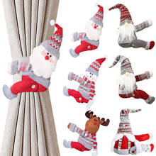Santa Claus Elk Windows Christmas Curtain Decor Merry Christmas Decor for Home Christmas Gifts Navidad 2021 Happy New Year 2022 2024 - buy cheap