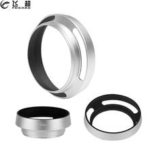 Camera Lens Hood Vented Curved 37 40.5 49 52 55 58mm Oblique Cover Internal thread Protector Metal Silver for Sony Leica M SLR 2024 - buy cheap