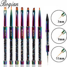 Bqan-pincel para unha de gel acrílico, pincel para extensão de unha, caneta, pintura, desenho, uv 2024 - compre barato