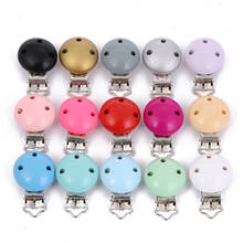 10pcs Metal Wooden Baby Children Pacifier Clip Infant Prevent Drop Nipple Clasps Accessories DIY Sewing Pacifier Chain Holders 2024 - buy cheap