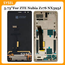ЖК-дисплей 5,73 дюйма для ZTE Nubia Z17S NX595J + дигитайзер сенсорного экрана в сборе с рамкой для экрана телефона 2024 - купить недорого