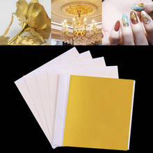 100 pçs arte artesanato design papel imitação de ouro tira folhas folhas de cobre folha de papel para dourado decoração diy 2024 - compre barato