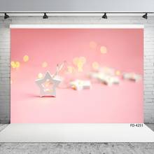 Star Polka Dots Light Pink Wall Floor Background Baby Shower Children Portrait Photography Backdrop For Photo Studio Props 2024 - buy cheap