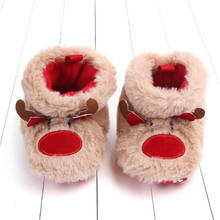 Baby Christmas Shoes Girls Boys Snow Boots Soft Sole Anti-Slip Crib Shoes Winter Warm Cozy Bowknot Crib Shoes 2024 - buy cheap