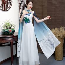 Вьетнамское традиционное платье Aodai костюм Cheongsam Vestido Qipao Ao Dai платье размера плюс макси платья для женщин 4Xl 5Xl 6Xl 11840 2024 - купить недорого