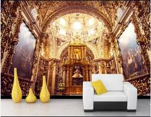 Papel tapiz fotográfico 3d para pared, mural personalizado de estilo europeo, decoración de lujo para iglesia, palacio, en rollos 2024 - compra barato