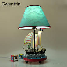 Pirate Ship Table Lamps for Bedroom Bedside Lamp Reading Stand Desk Light Mediterranean Home Decor Modern Led Fixtures Luminaire 2024 - buy cheap