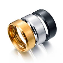 2020 Новое модное классическое кольцо 8 мм мужское 316L ювелирные изделия из нержавеющей стали обручальные кольца для мужчин ювелирные изделия женские Anillos Mujer 2024 - купить недорого