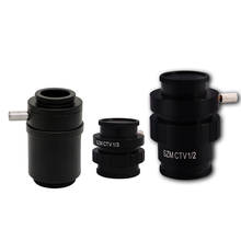 Lente de montagem em c para microscópio trinocular, adaptador para substituição de microscópio estéreo, 0,5x, 0,35x, 1x, szmc tv1/2 tv1/3 ctv 2024 - compre barato