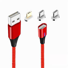 CatXaa Deep Red Magnetic USB Cable Type C Micro Usb Data Magnet Cable 3A Fast Charger Adapter for Huawei Samsung 2024 - buy cheap