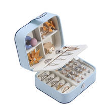 Caixa de joalheria portátil de couro, caixa de jóias portátil de dupla face em estilo coreano, novo, 2020 2024 - compre barato