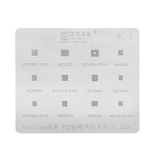 Amaoe WC1 BGA Reballing Stencil Template For  Qualcomm WCN3680 WCN3980 WCD9310 WCD9335 WCD9326 AUDIO WiFi IC Chip Tin Solder 2024 - buy cheap