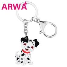 ARWA акриловый прекрасный точечный брелок для собак с принтом животных, брелок для ключей, ювелирные изделия для женщин, детей, мужчин, модный подарок, автомобильные аксессуары 2024 - купить недорого