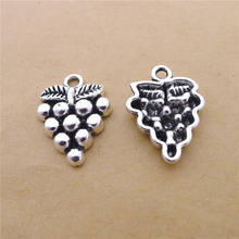 100Pcs/lot Antique Silver Grape Charms 14x20MM Fruit Charms DIY Jewelry Accessories 2024 - buy cheap