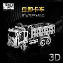 nanyuan IRON STAR 3D metal puzzle Self-dumping truck model kits DIY Laser Assemble jigsaw puzzle for adult learning toy children 2024 - buy cheap