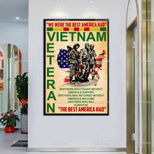 Dia dos pais do veterano vietnã veterano cartaz nós éramos o melhor américa tinha poster impressão de arte da parede decoração casa lona original presente 2024 - compre barato