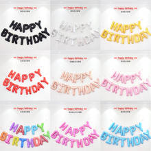 Globos de Feliz Cumpleaños de 16 pulgadas, letras de decoración de fiesta de cumpleaños, globos de alfabeto de aire de aluminio, suministros para Baby Shower, regalo para niños 2024 - compra barato