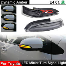 1 par para toyota yaris auris camry corolla prius c verso led espelho retrovisor lateral luz dinâmica turno indicador de sinal da lâmpada 2024 - compre barato