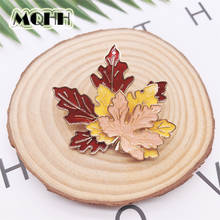 Creative Cartoon Retro Plant Leaf Maple Leaf Enamel Pin Alloy Brooch Badge Clothes Bag Accessories Fashion Jewelry Gift For Kid 2024 - buy cheap