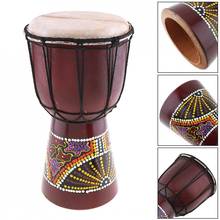 Djembe tambores 6 modos africano, instrumento musical de pele de cabra com pele de madeira e percussão profissional 2024 - compre barato
