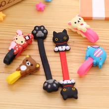 100pcs/lot DIY Cartoon Headphone Earphone Cable Wire Organizer Cord Holder USB Charger Cable Winder Wholesale Free shipping 2024 - buy cheap