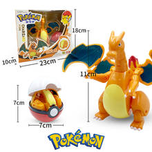 Tomy ação pokemon morfolhas, brinquedos de transformação para crianças pikachu charizard mewtwo blasttodas venusaur gyarados 2024 - compre barato