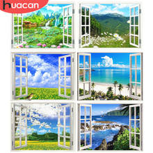 HUACAN 5D DIY Full Square Diamond Painting Landscape Window Diamond Embroidery Sale Rhinestone Picture Diamond Mosaic DropShip 2024 - buy cheap