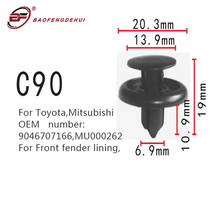 Posicionador automático para Toyota,Mitsubishi 9046707166,Mu000262, guardabarros delantero, Clips de revestimiento 2024 - compra barato