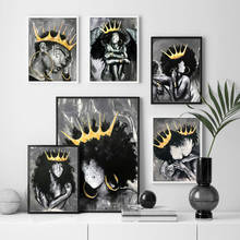 Pósteres nórdicos de África, carteles e impresiones de la Reina del ángel, negro, para la pared, pintura en lienzo, imágenes de pared para el Club de la sala de estar 2024 - compra barato