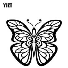 YJZT 16.5CM*14CM Butterfly Decor Creative Car Sticker Bumper Pattern Vinyl Decal Black/Silver C4-2764 2024 - buy cheap