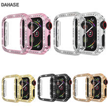 Funda protectora de diamante brillante para Apple Watch, carcasa protectora para iWatch Series 4, 44mm, 40mm 2024 - compra barato