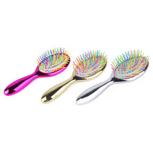 Escova de cabelo eletrogalvanizada infantil, escova de cabelo com cabo mágico antiestático para estilização de salão 2024 - compre barato