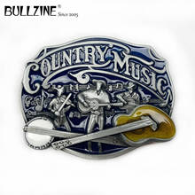 Bullzine wholesale zinc alloy Country music belt buckle pewter finish FP-03293 suitable for 4cm width belt 2024 - buy cheap