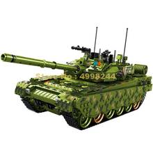 Bloques de construcción para niños, juguete de ladrillos para armar tanque de batalla principal tipo militar 99, por 1339 Uds. 2024 - compra barato