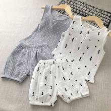 Baby Boys Clothing Set Summer Kids Short Sleeve Vest+Shorts 2Pcs Suits Children Clothes Set toddlers 80 90 100 110 120 2024 - buy cheap