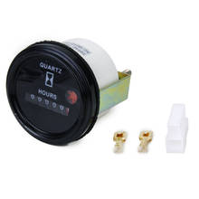 DC/AC 12-36V 6-Digit Round Quartz Hour Meter Gauge for Boat Car Truck Engine 2024 - buy cheap