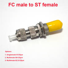 Premium FC to ST Fiber Optic Adapter- FC/UPC male to ST/UPC female coupler,9/125,62.5/125,50/125, 2PCS 2024 - buy cheap