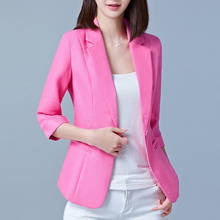 Single Button Office Lady Oversize 5XL OL Traditional Classical Long Sleeve Female Women Blazer Autunm Jacket White Pink Black 2024 - buy cheap