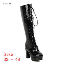 Autumn Platform Women Knee High Boots High Heel Shoes Woman Thigh High Boots Small Plus Size 32 33 -40 41 42 43 44 45 46 47 48 2024 - buy cheap