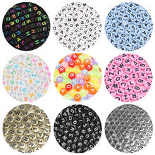 Wholesale Mix 100Pcs 4x7mm Round Letter Beads DIY Colorful Alphabet Acrylic Beads Spacer For Jewelry Making Bracelet Accessories 2024 - buy cheap