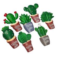 7 Pcs/1 set  cactus fridge magnet creative cartoon refrigerator magnets stickers strong office photo magnet Message board posted 2024 - buy cheap