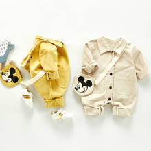 Macacão de manga longa fofo de desenho animado, roupa para bebês recém-nascidos, meninos, outono 2024 - compre barato
