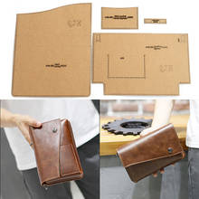 Leather Craft Personality Men's clutch Bag Business Storage Bag Sewing Pattern Hard Kraft Paper and Acrylic DIY Template 20*13cm 2024 - buy cheap