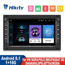 Hikity автомобильный радиоприемник GPS WIFI FM DAB + мультимедийный плеер Android 8,1 для Volkswagen BORA POLO MK5 SHARAN JETTA MK4 CITI CHICO 2024 - купить недорого